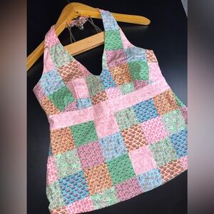 Vineyard Vines Patchwork Vineyard Haven Halter Top Size 6 GUC